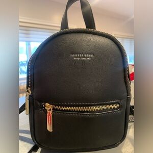 Forever Young Black Mini Backpack